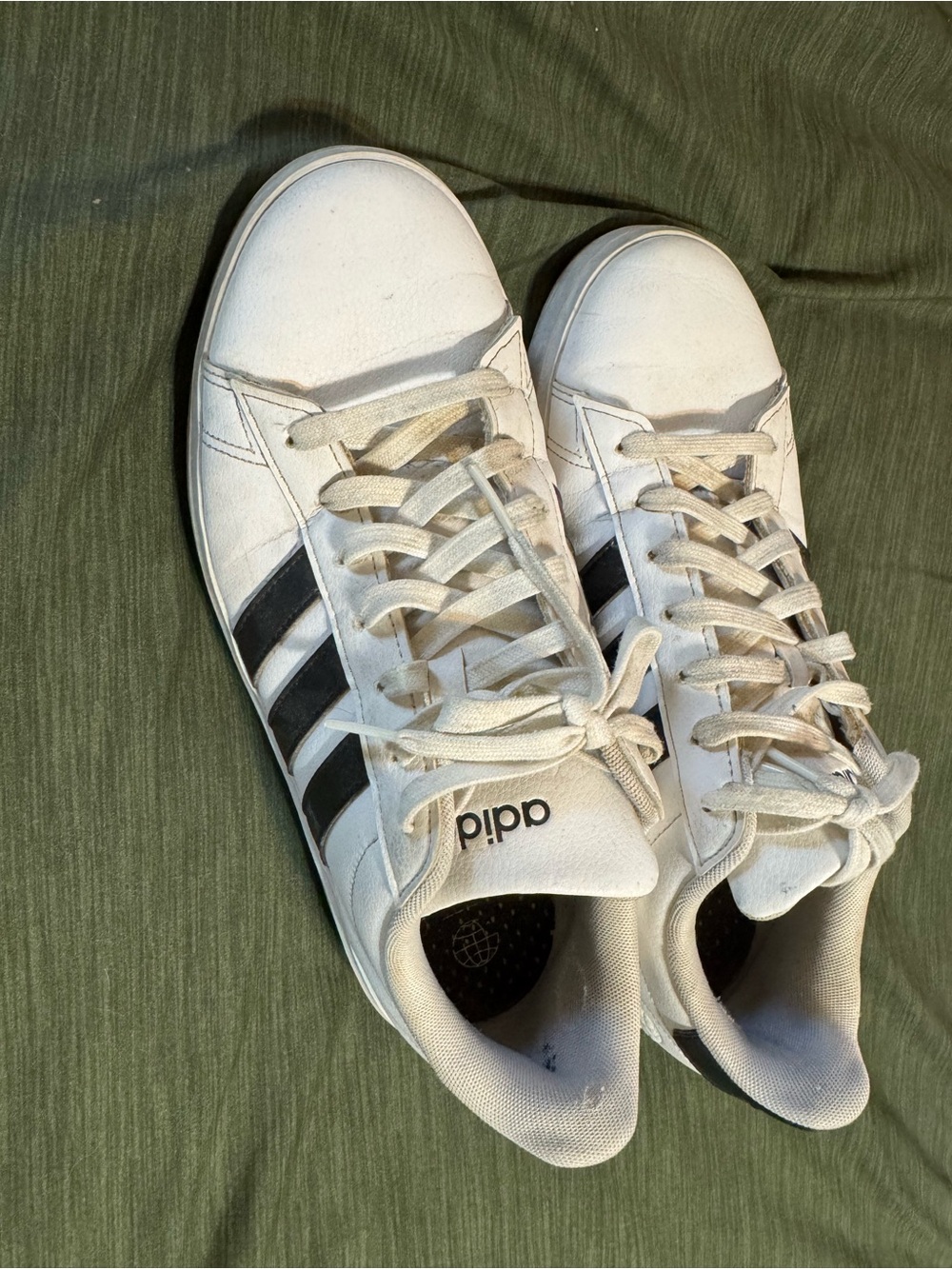 adidas White and Black Low-Top Sneakers